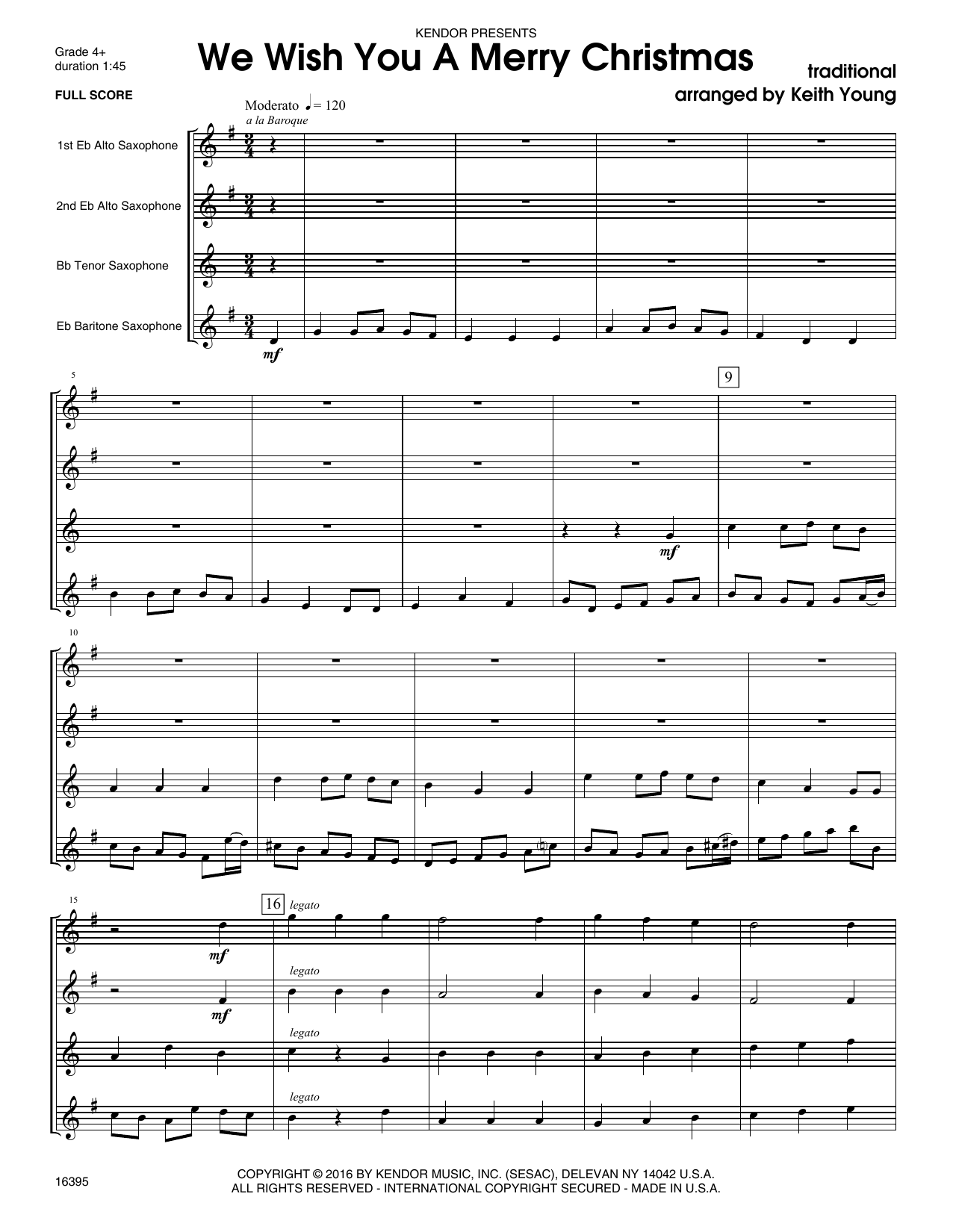 Download Keith Young We Wish You A Merry Christmas - Full Sc Sheet Music