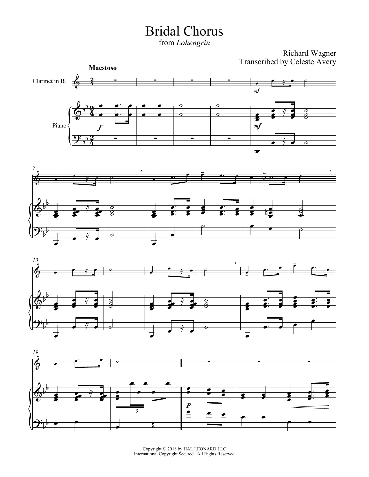 Download Richard Wagner Wedding March (Bridal Chorus) Sheet Music