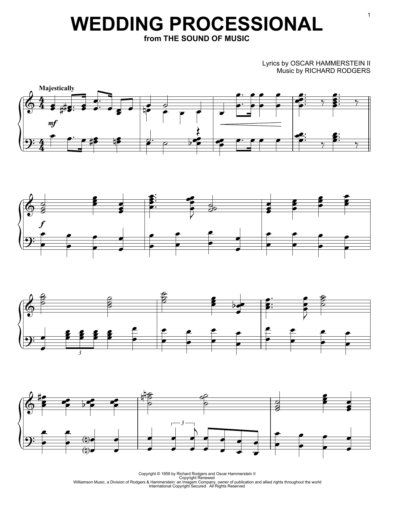 Download Rodgers & Hammerstein Wedding Processional Sheet Music