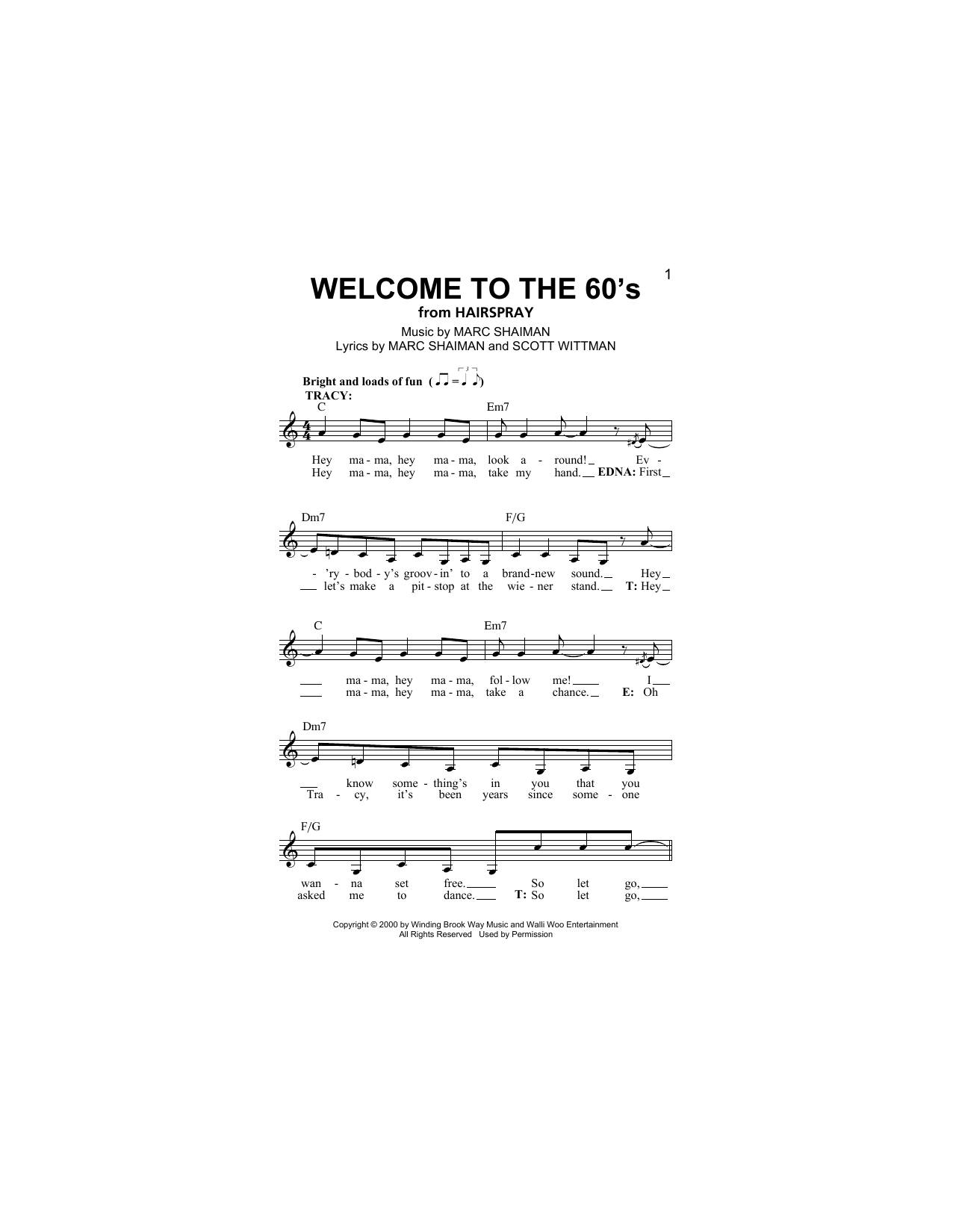 Download Scott Wittman Welcome To The 60's Sheet Music