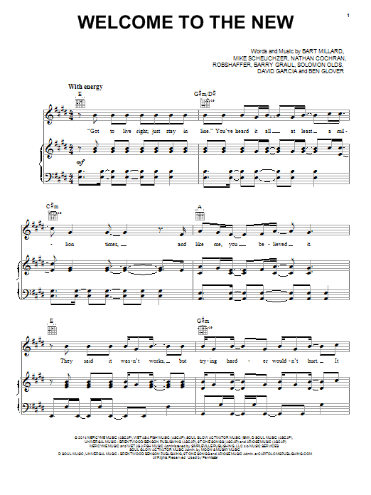 Download MercyMe Welcome To The New Sheet Music