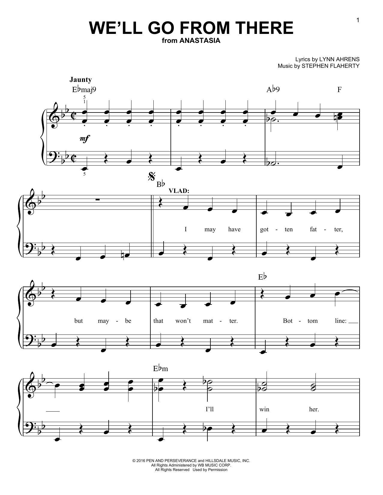 Download Stephen Flaherty We'll Go From There (from Anastasia) Sheet Music