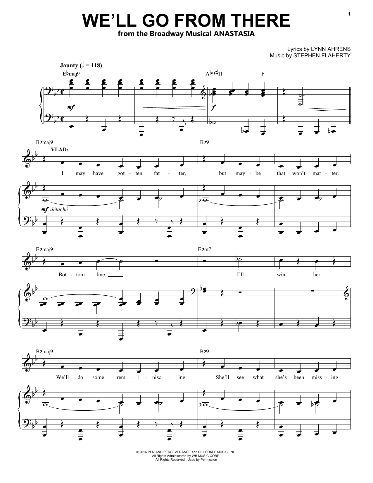 Download Stephen Flaherty We'll Go From There (from Anastasia) Sheet Music