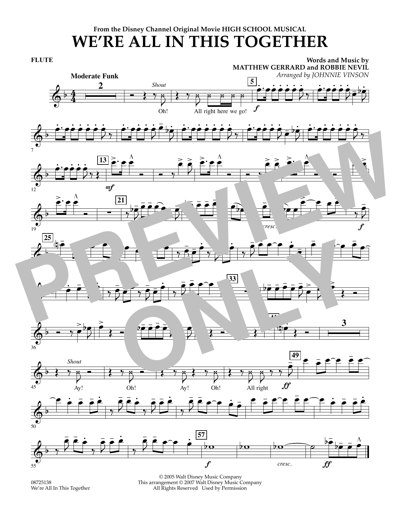 Download Johnnie Vinson We're All In This Together (from High S Sheet Music