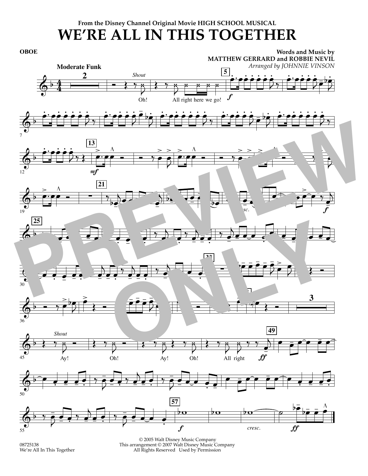 Download Johnnie Vinson We're All In This Together (from High S Sheet Music