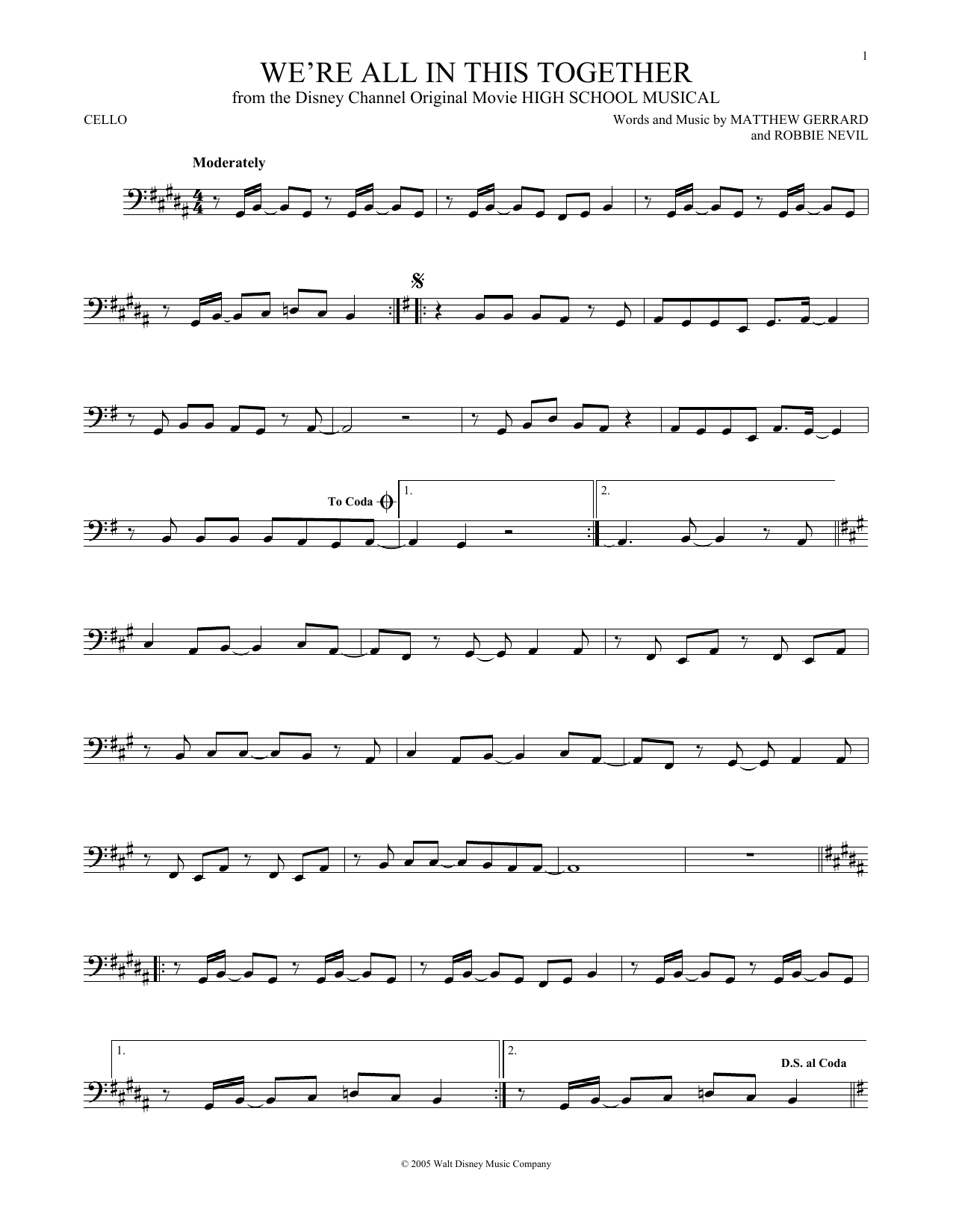 Download Matthew Gerrard We're All In This Together Sheet Music