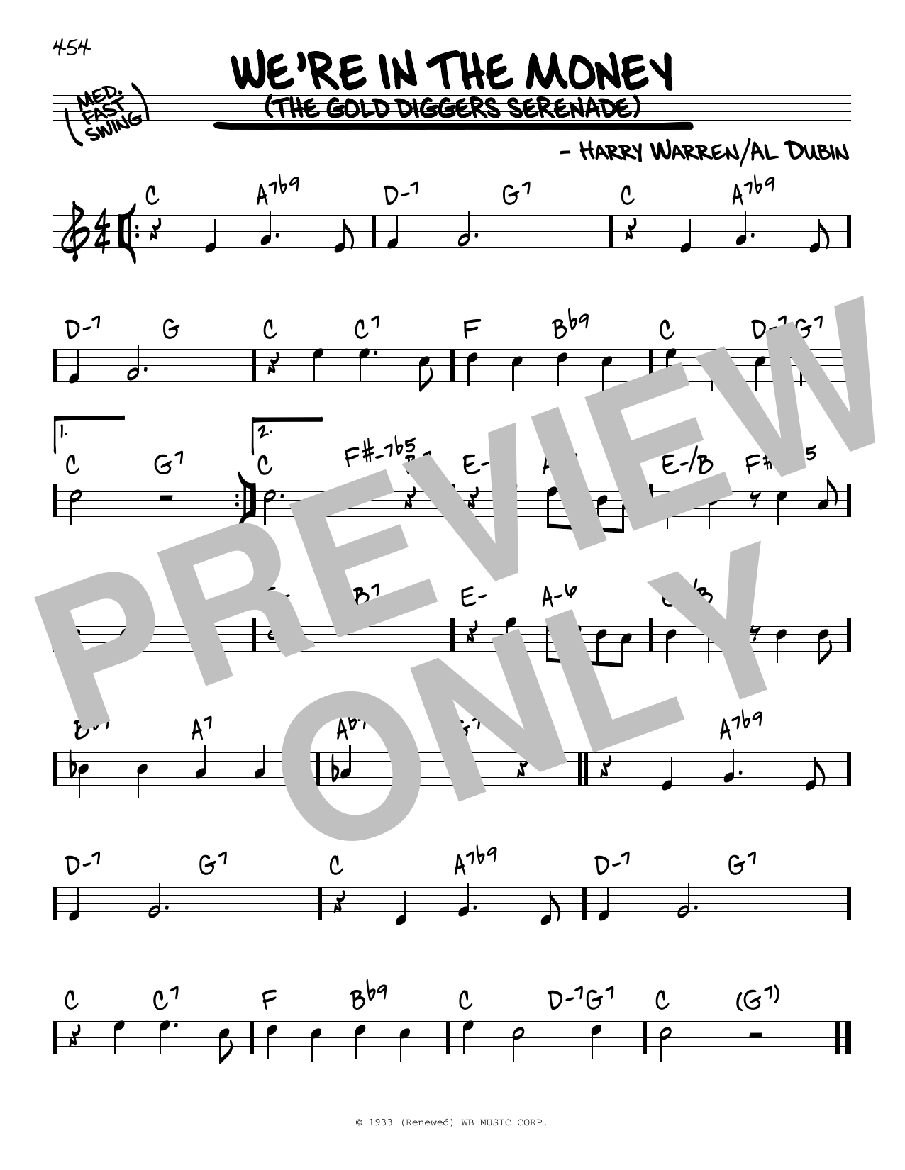 Download Al Dubin We're In The Money (The Gold Diggers Se Sheet Music