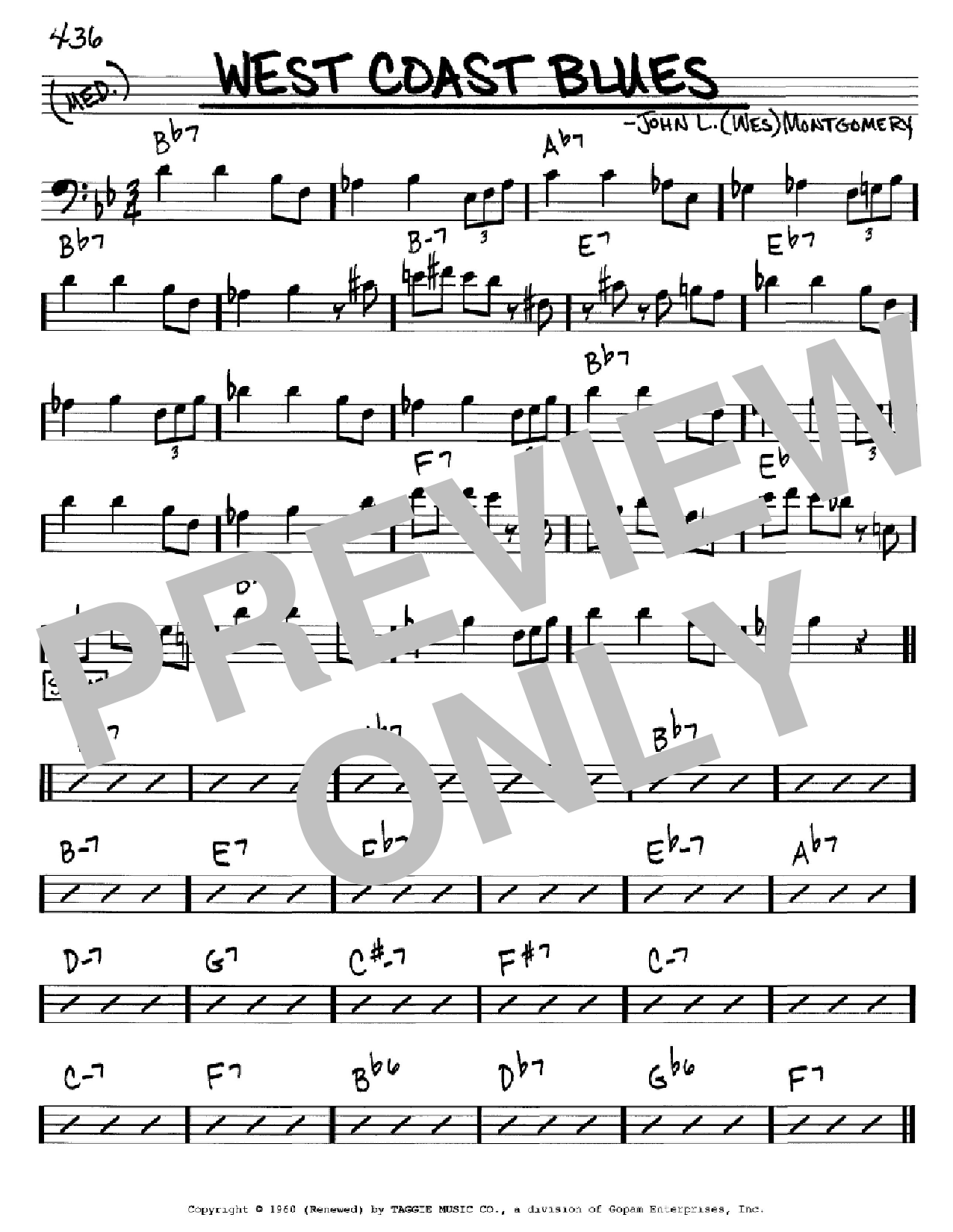 Download Wes Montgomery West Coast Blues Sheet Music