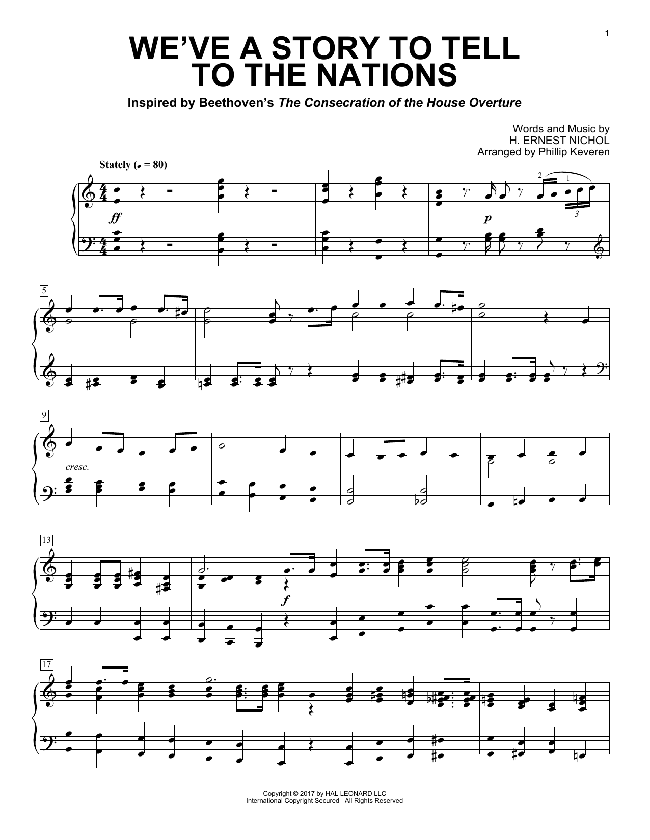 Download Phillip Keveren We've A Story To Tell To The Nations Sheet Music