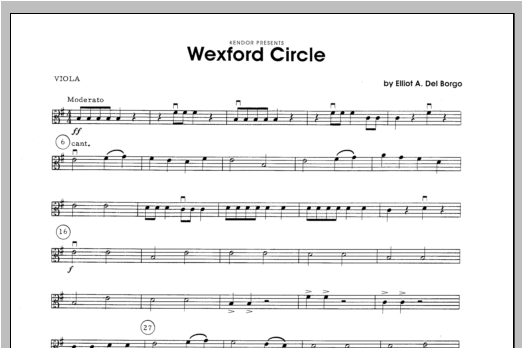Download Del Borgo Wexford Circle - Viola Sheet Music