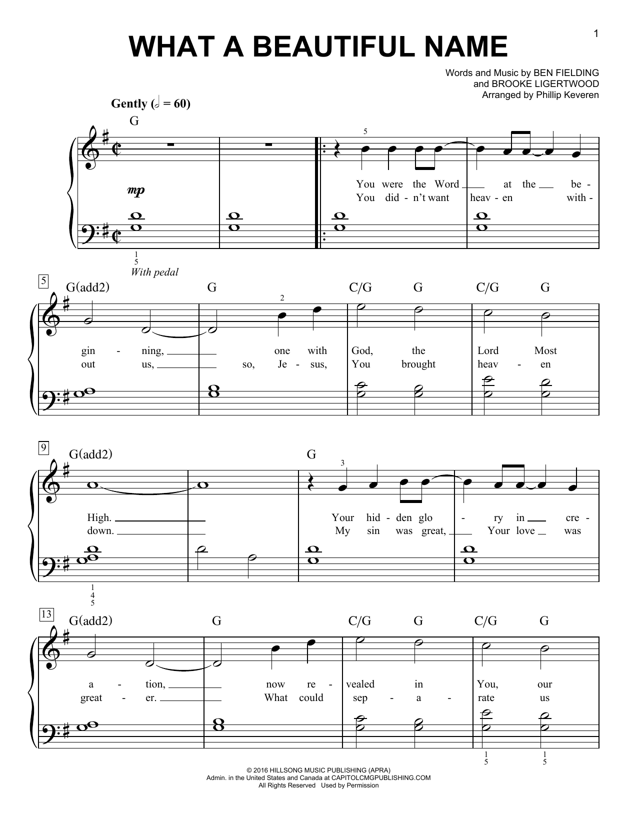 Download Hillsong Worship What A Beautiful Name (arr. Phillip Kev Sheet Music
