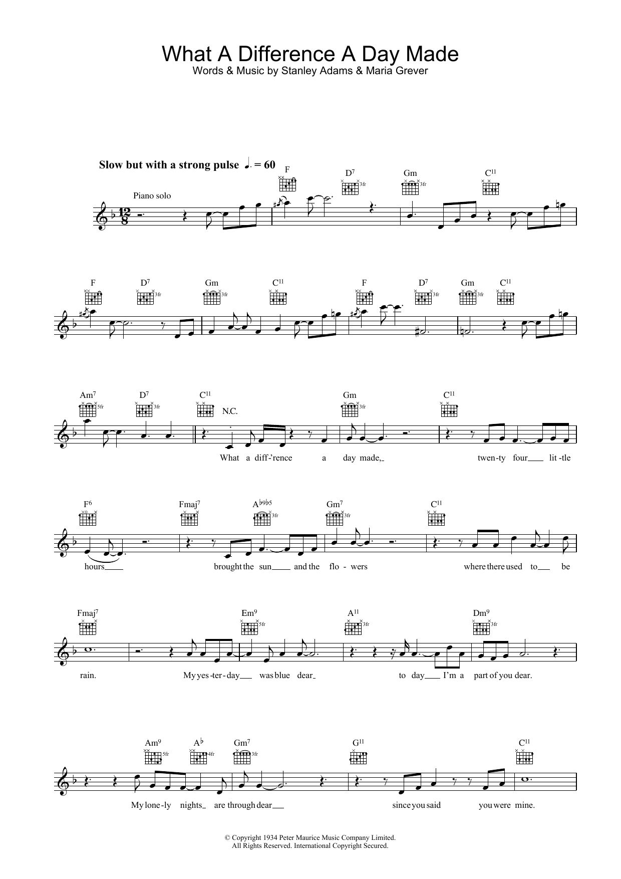 Download Jamie Cullum What A Difference A Day Made Sheet Music