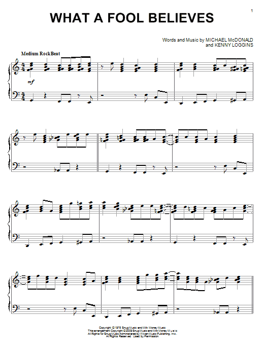 Download The Doobie Brothers What A Fool Believes Sheet Music