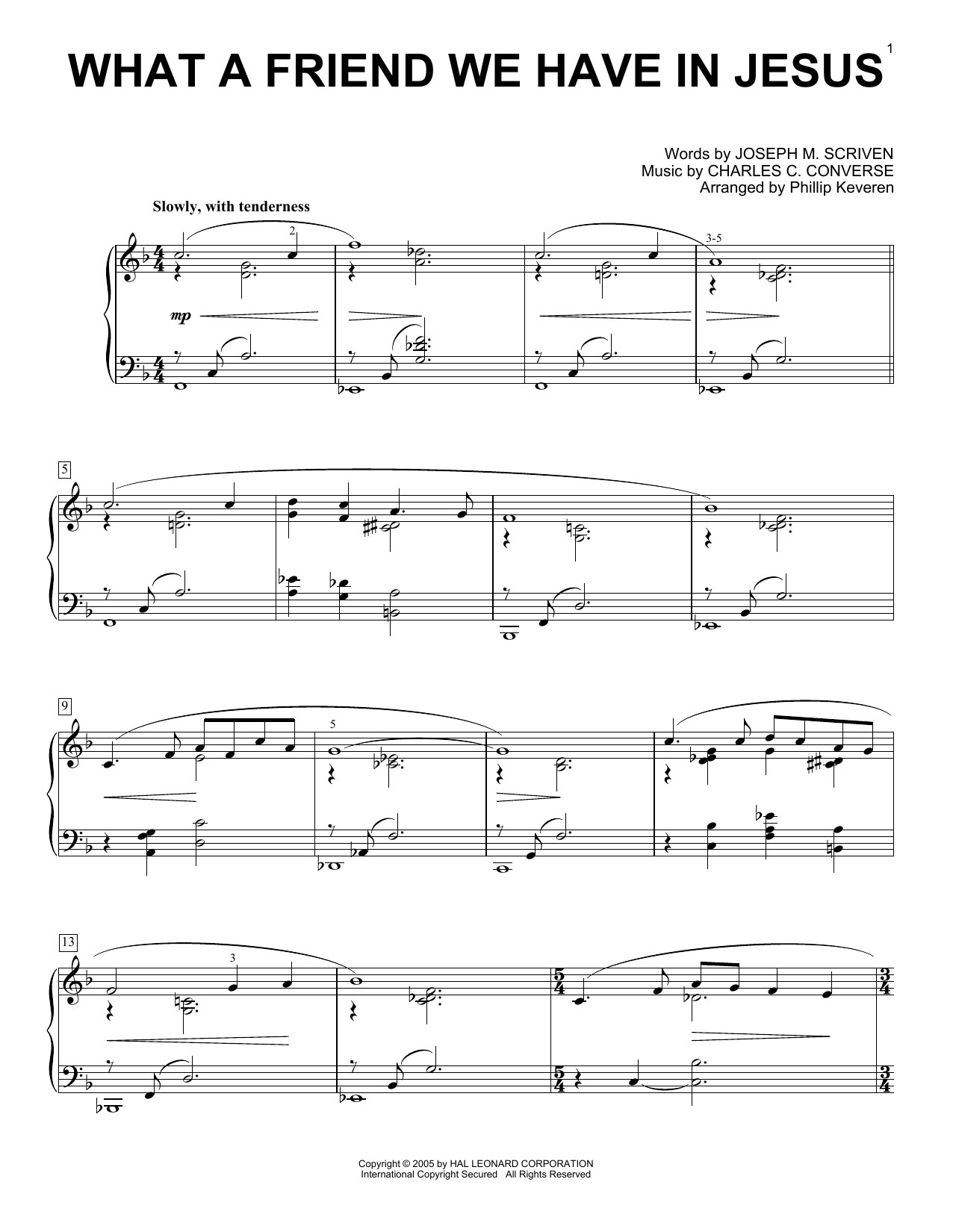 Download Charles C. Converse What A Friend We Have In Jesus [Jazz ve Sheet Music