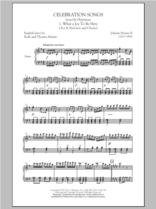 Download Johann Strauss II What A Joy To Be Here Sheet Music