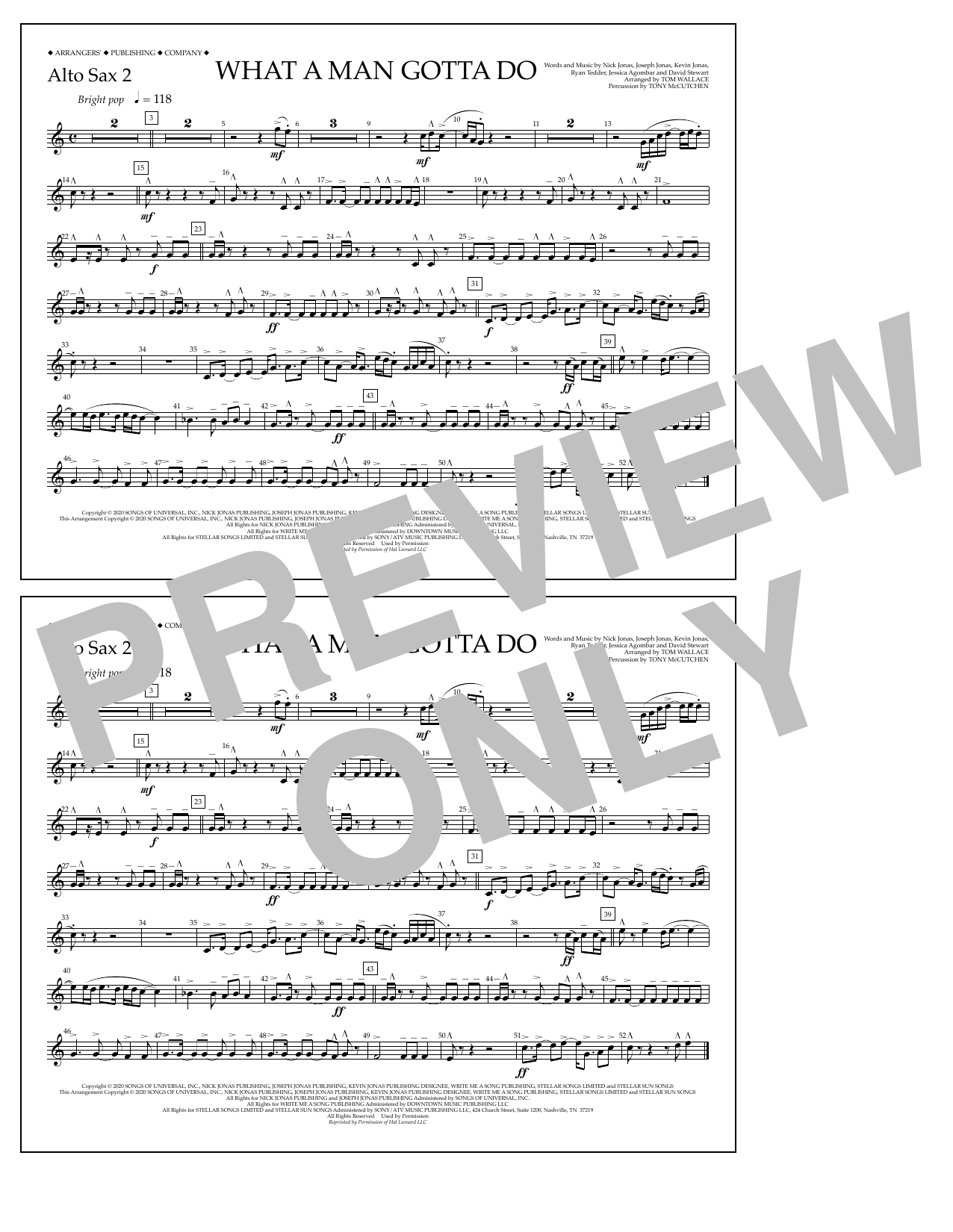 Download Jonas Brothers What a Man Gotta Do (arr. Tom Wallace) Sheet Music
