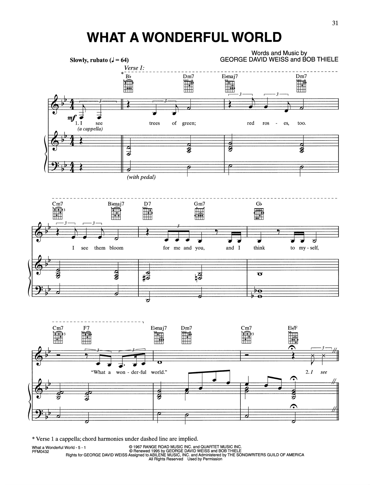 Download Celine Dion What A Wonderful World Sheet Music