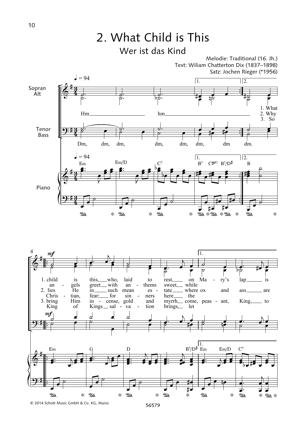 Download Jochen Rieger What Child Is This Sheet Music