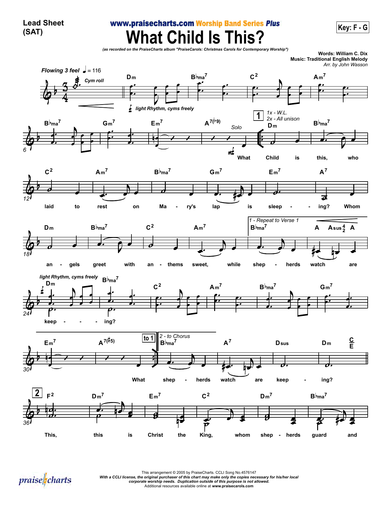 Download John Wasson What Child Is This Sheet Music
