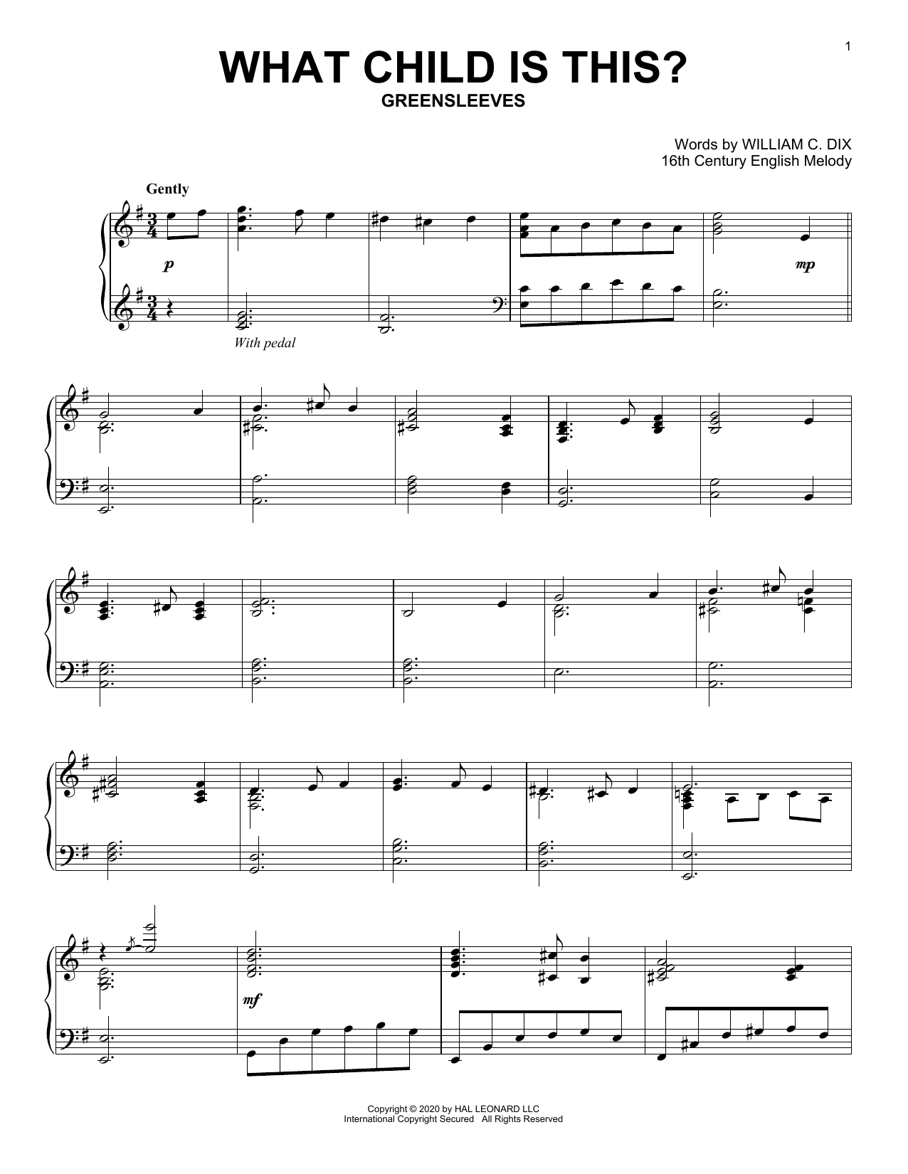 Download 16th Century English Melody What Child Is This? Sheet Music