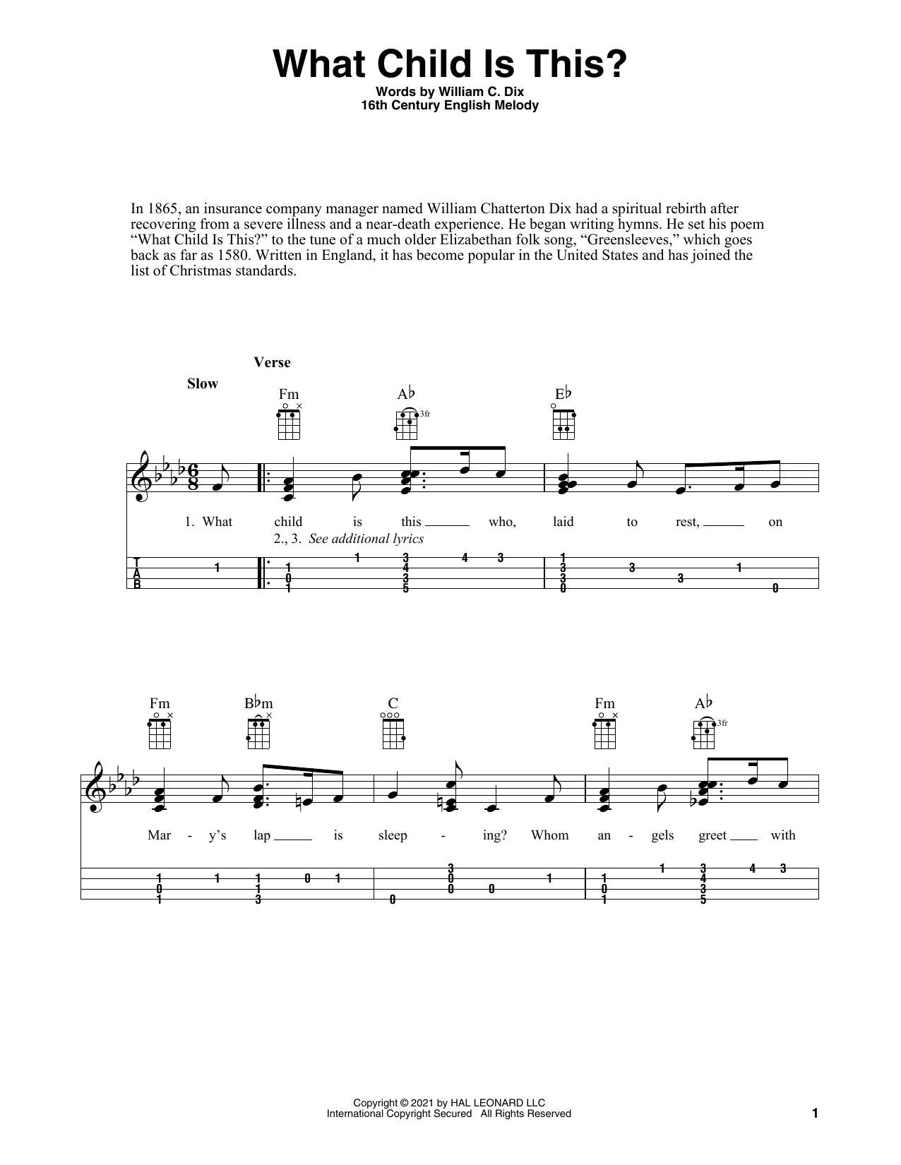 Download William C. Dix What Child Is This? (arr. Fred Sokolow) Sheet Music
