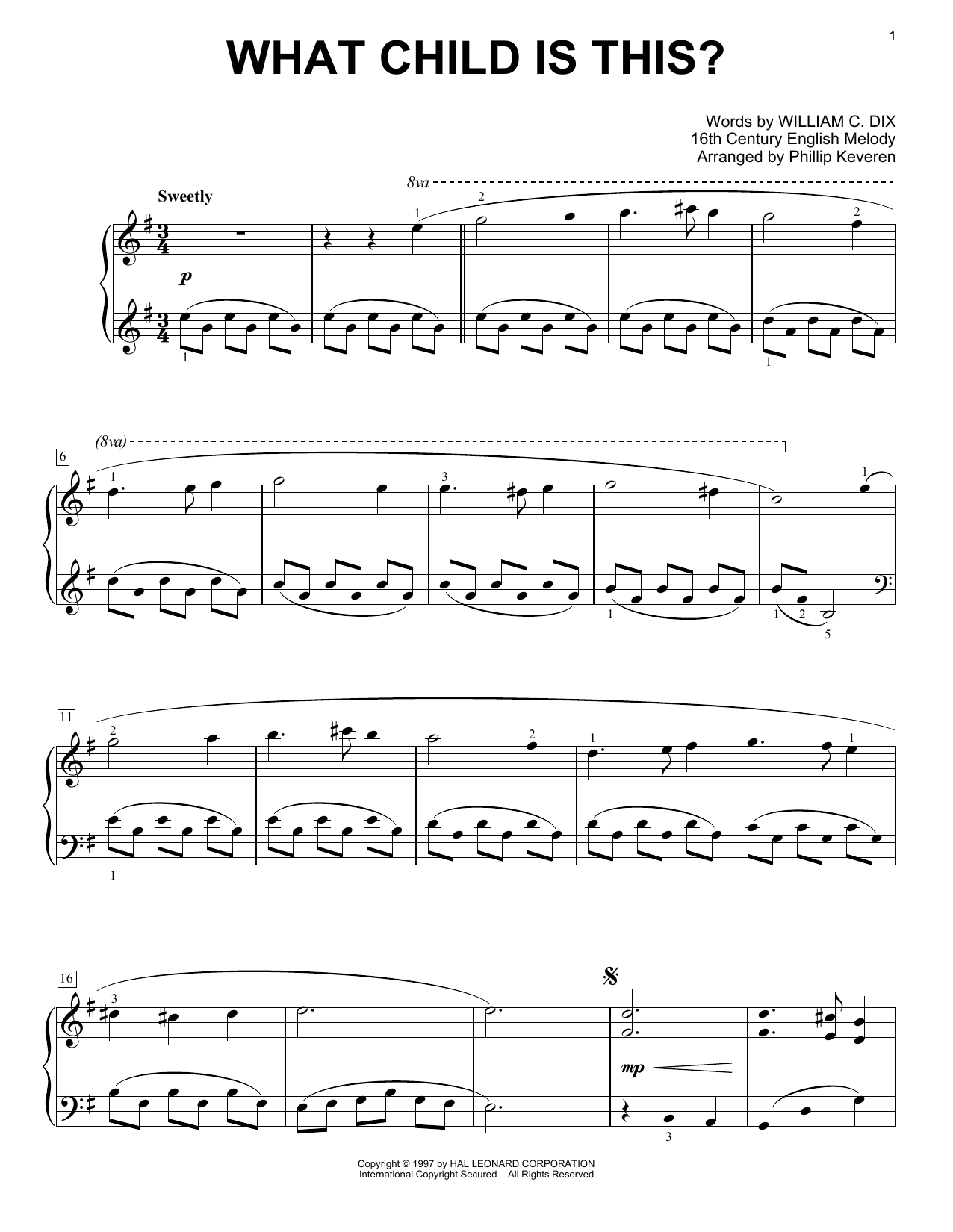 Download William C. Dix What Child Is This? (arr. Phillip Kever Sheet Music