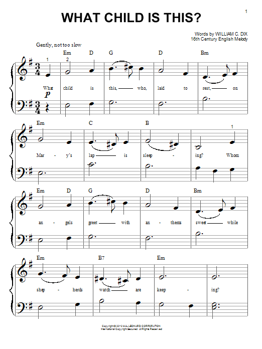 Download Christmas Carol What Child Is This? Sheet Music