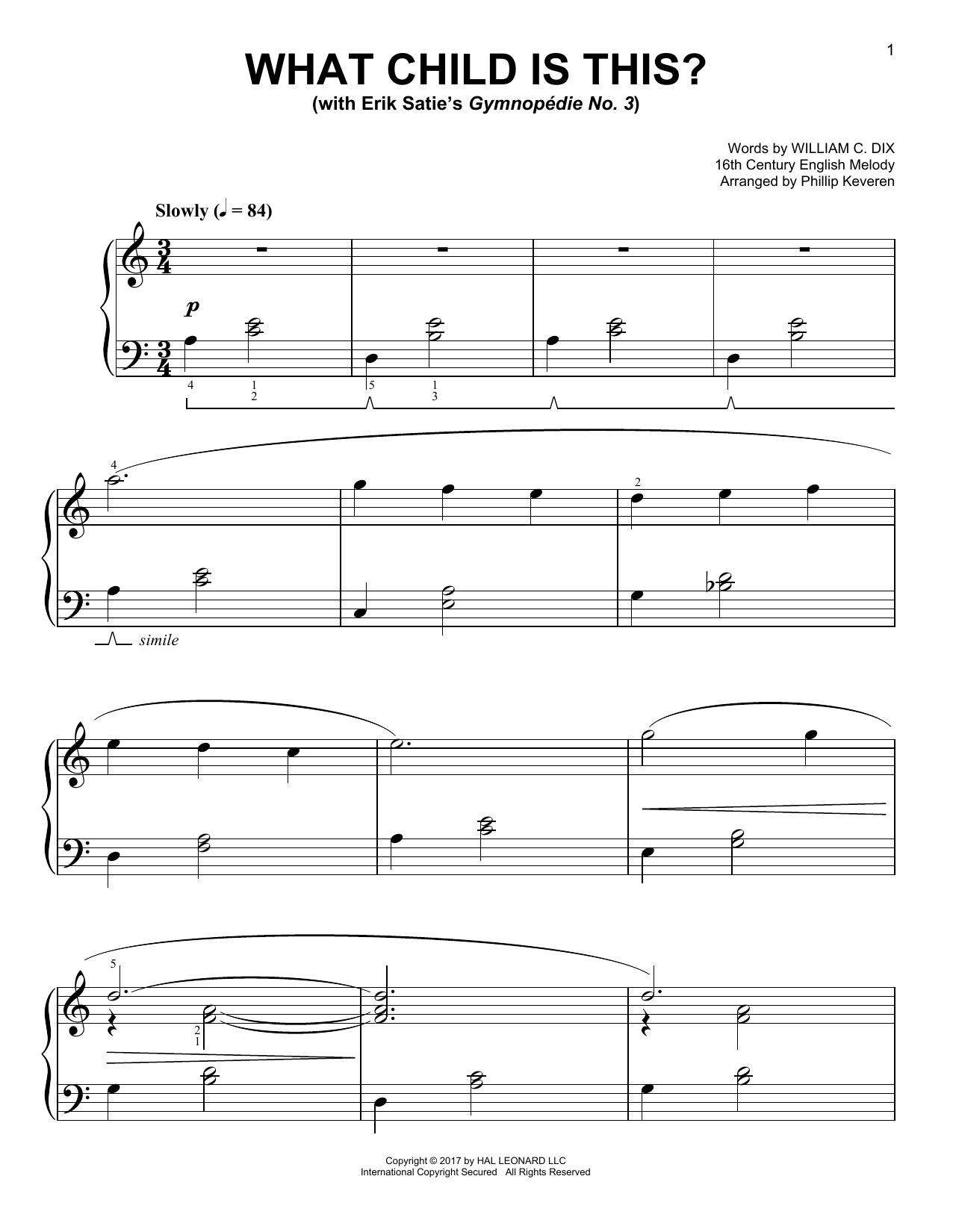 Download 16th Century English Melody What Child Is This? [Classical version] Sheet Music