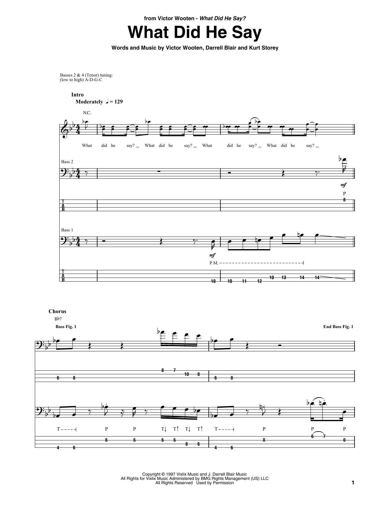 Download Victor Wooten What Did He Say Sheet Music