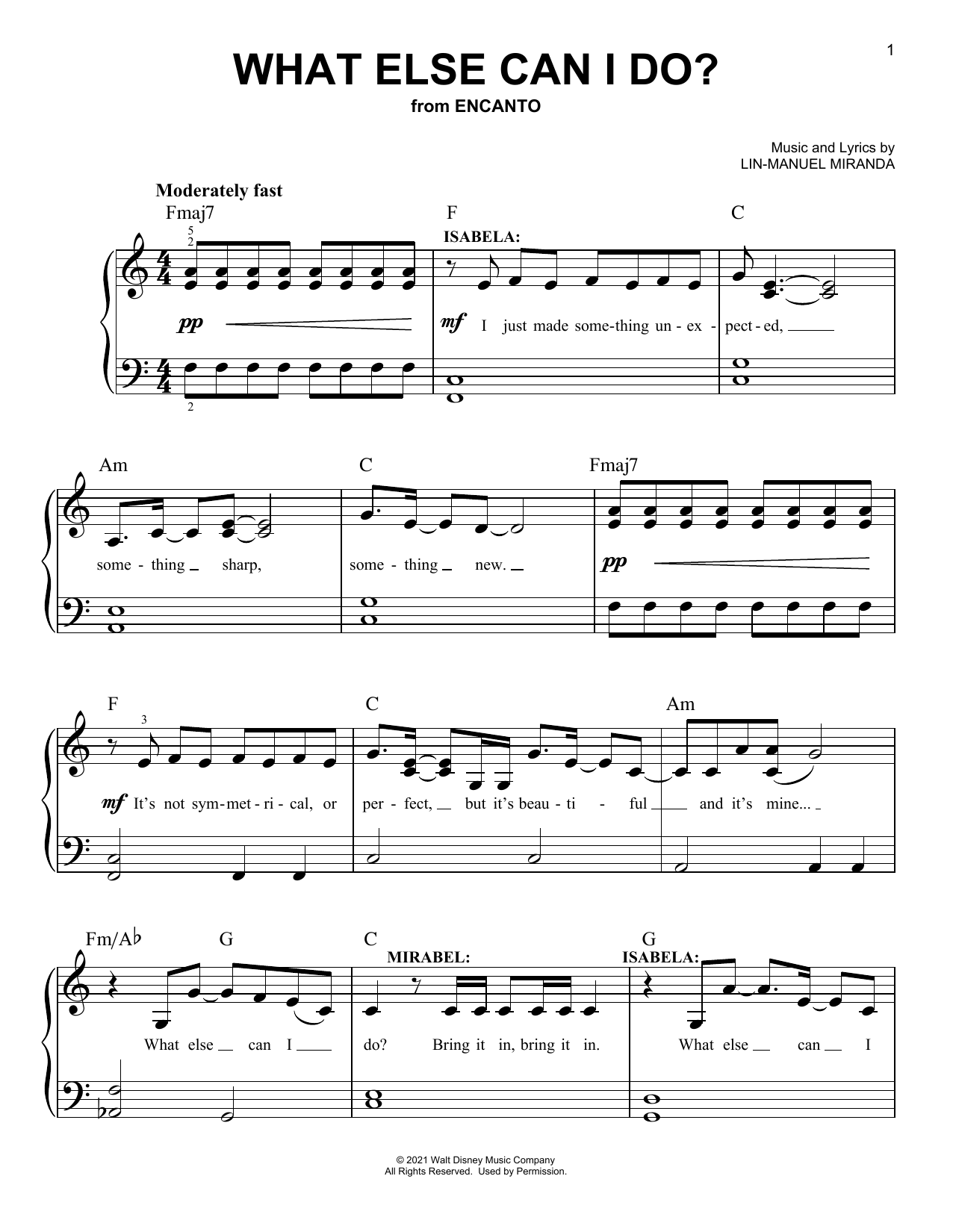 Download Lin-Manuel Miranda What Else Can I Do? (from Encanto) Sheet Music