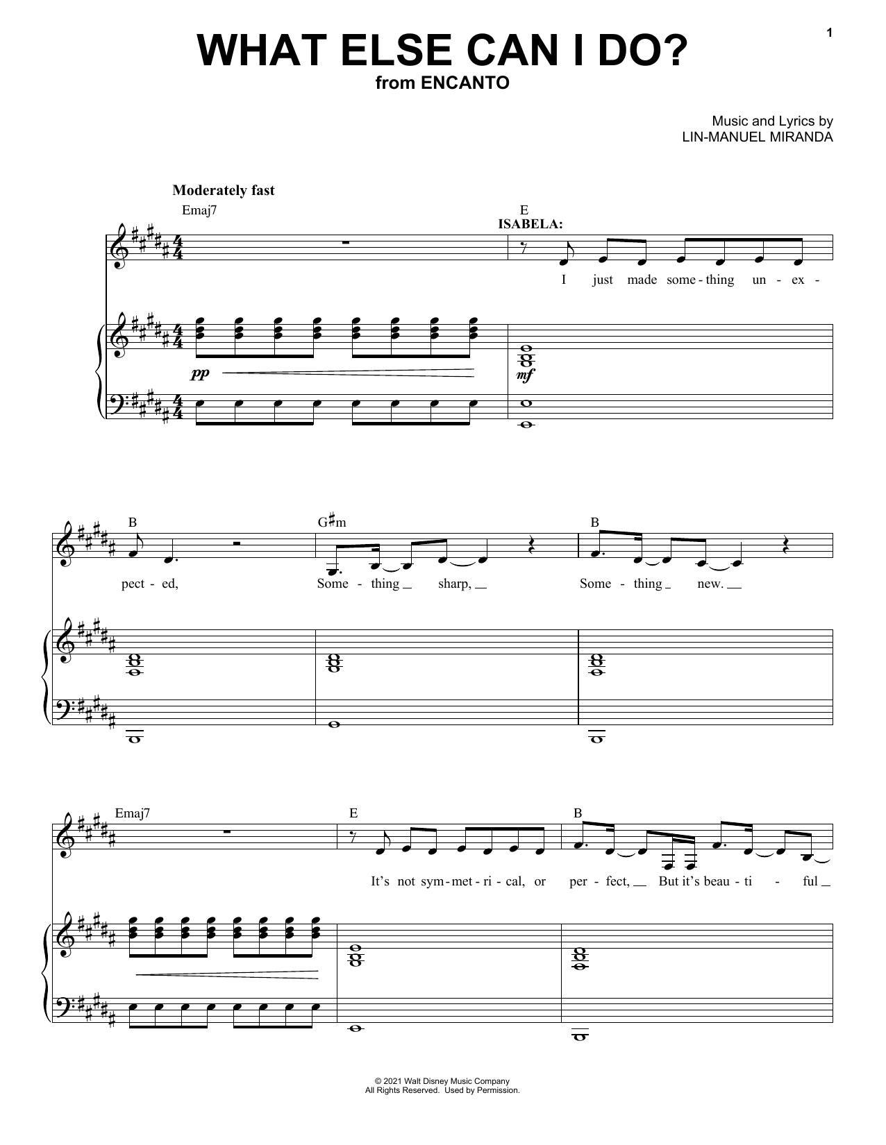 Download Lin-Manuel Miranda What Else Can I Do? (from Encanto) Sheet Music