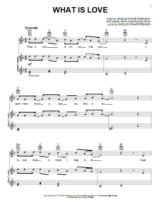 Download Janelle Monáe What Is Love Sheet Music
