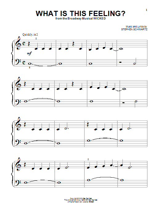 Download Stephen Schwartz What Is This Feeling? (from Wicked) Sheet Music