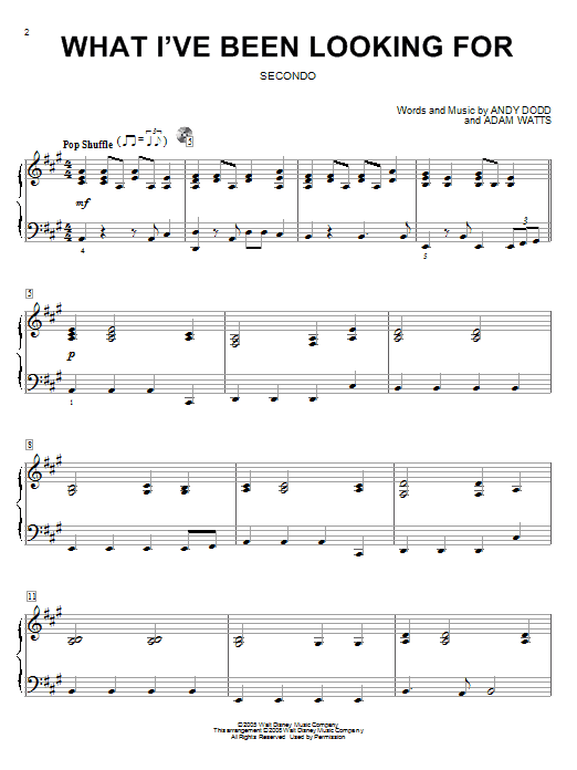 Download High School Musical What I've Been Looking For Sheet Music