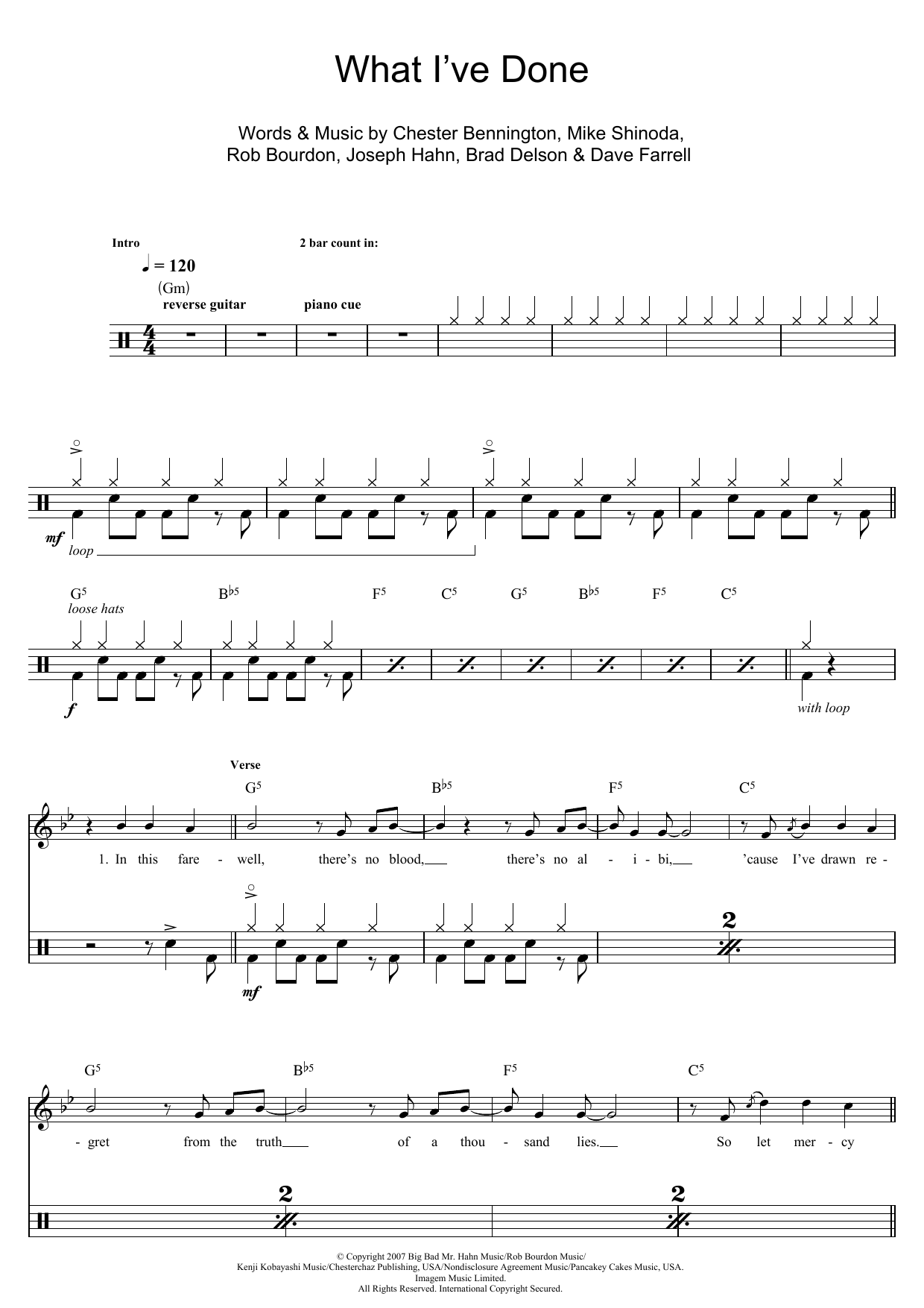 Download Linkin Park What I've Done Sheet Music
