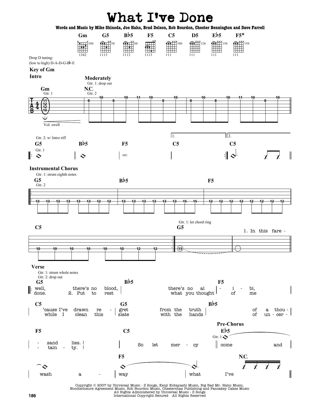 Download Linkin Park What I've Done Sheet Music