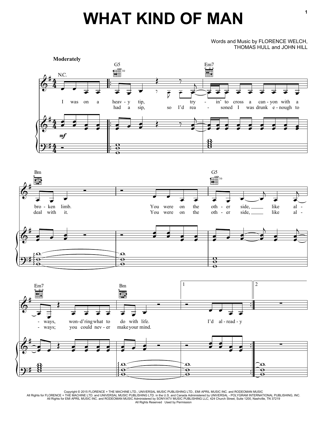 Download Florence And The Machine What Kind Of Man Sheet Music