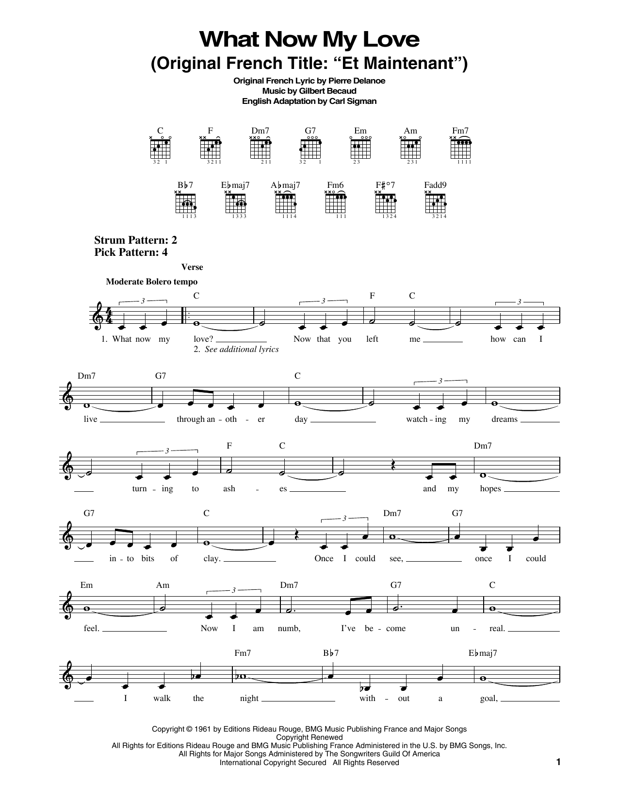 Elvis Presley What Now My Love sheet music notes printable PDF score