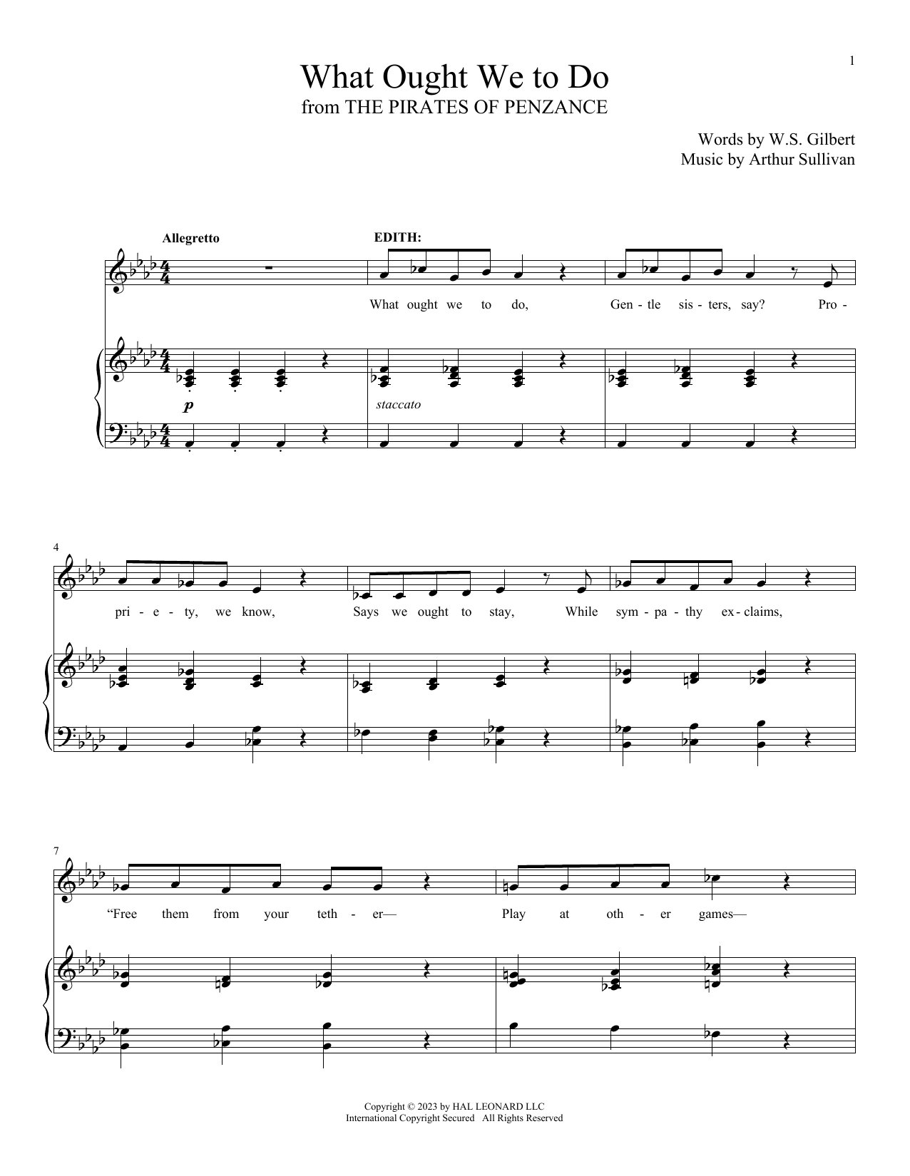Download Gilbert & Sullivan What Ought We To Do (from The Pirates O Sheet Music