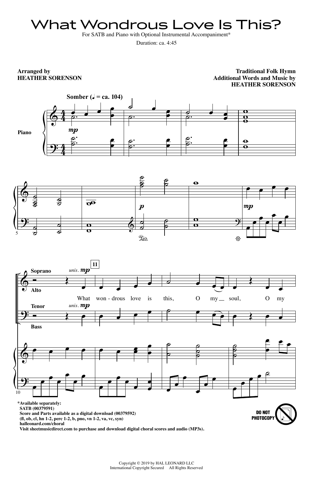 Download Traditional Folk Hymn What Wondrous Love Is This? (arr. Heath Sheet Music