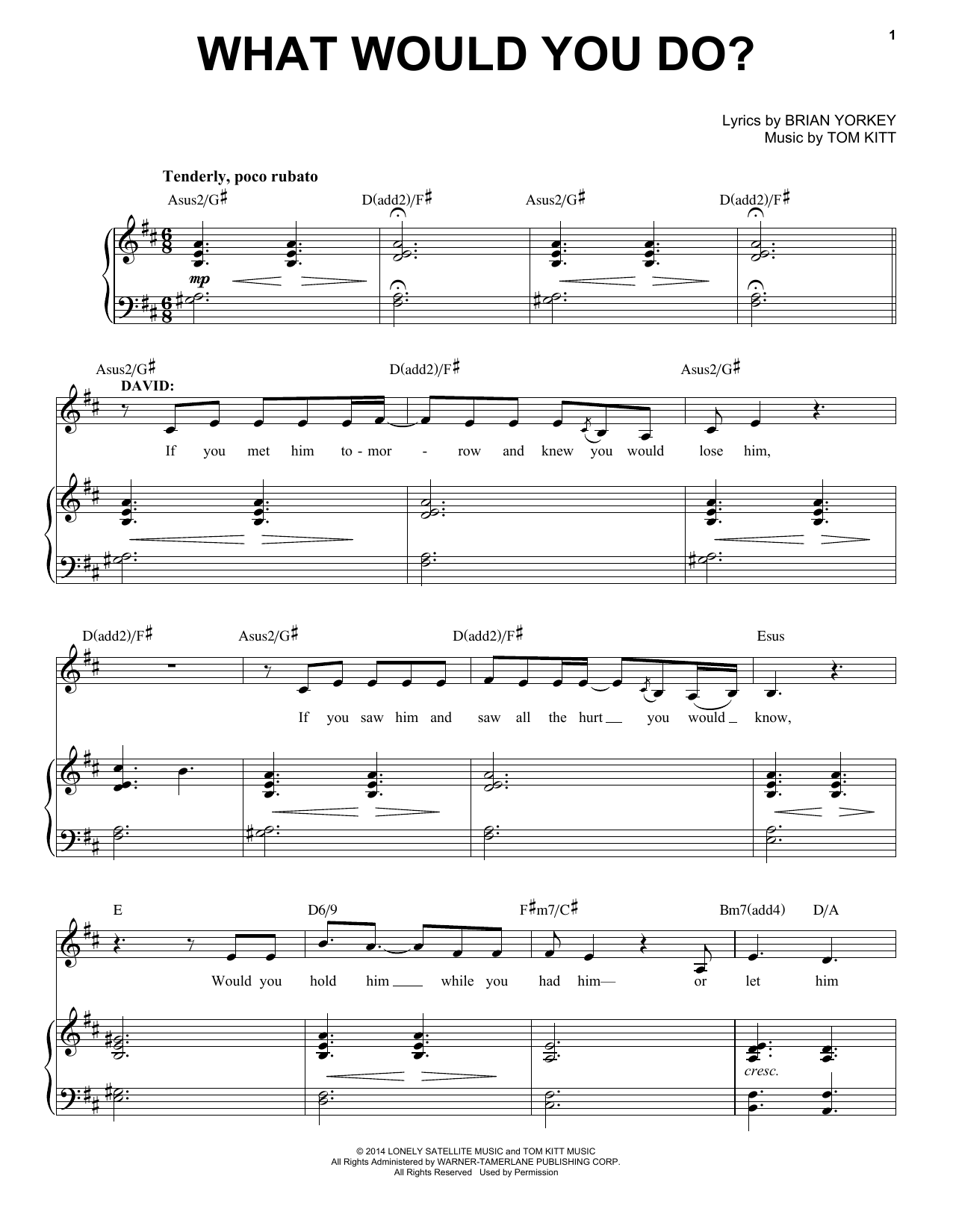 Download Jason Tam What Would You Do? (from If/Then: A New Sheet Music