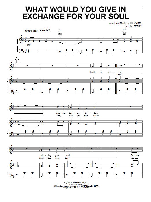 Download Johnny Cash What Would You Give In Exchange For You Sheet Music
