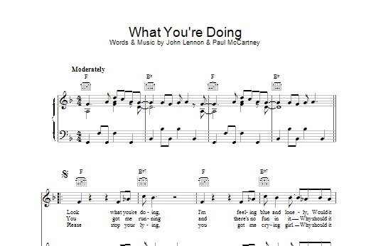 Download The Beatles What You're Doing Sheet Music