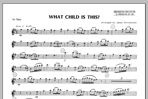 Download Christensen What Child Is This? - Flute 1 Sheet Music