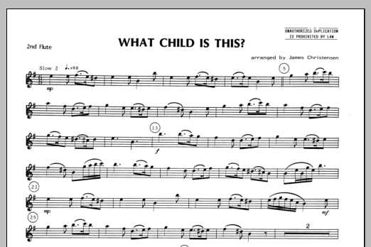 Download Christensen What Child Is This? - Flute 2 Sheet Music