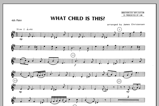 Download Christensen What Child Is This? - Flute 4 Sheet Music
