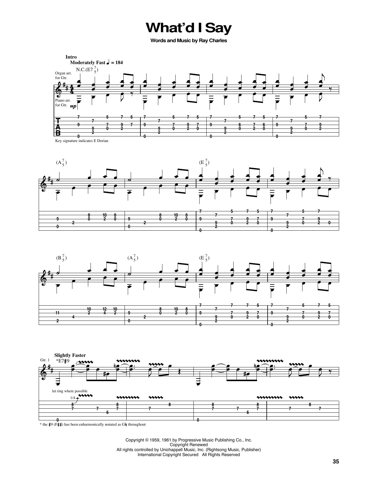 Download Ray Charles What'd I Say Sheet Music