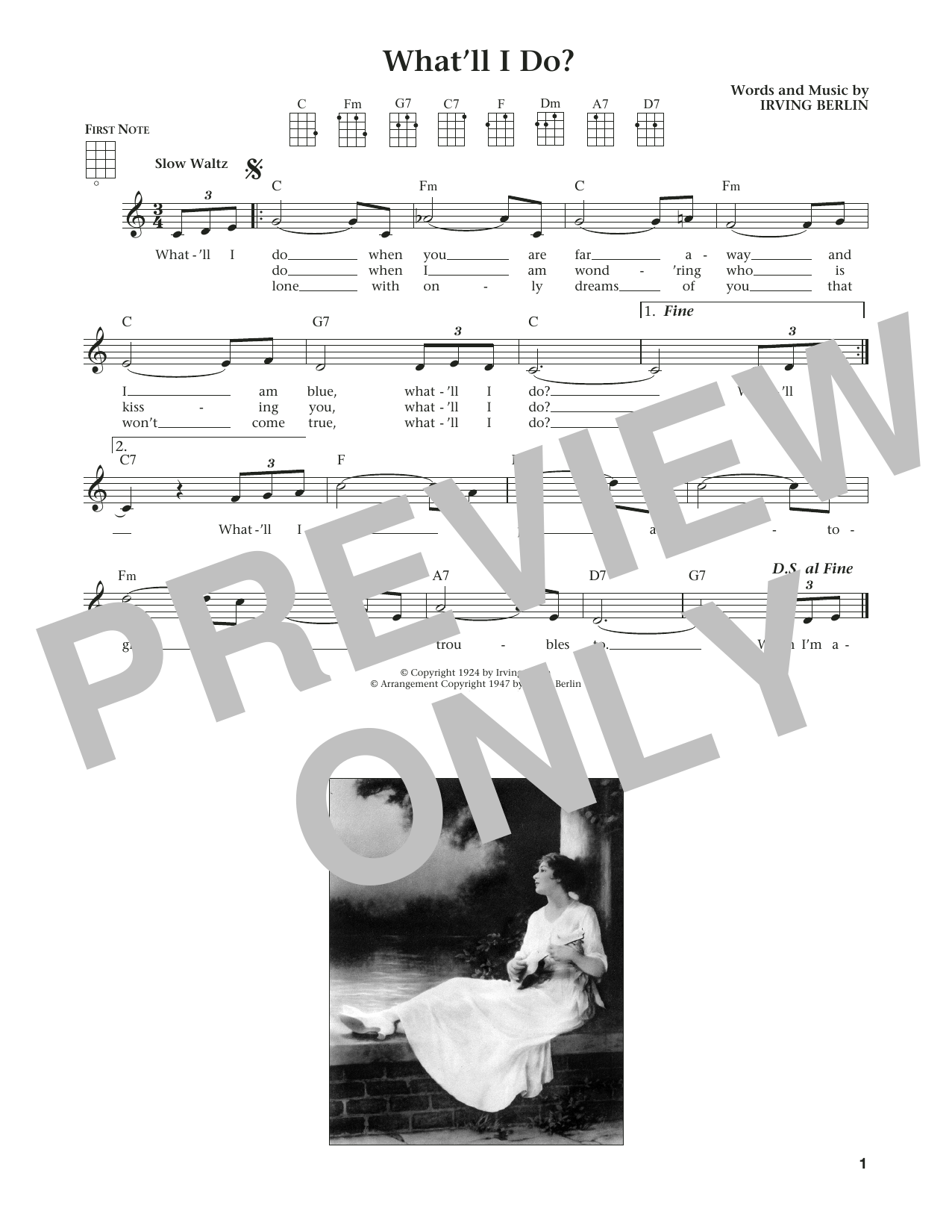 Download Irving Berlin What'll I Do? (from The Daily Ukulele) Sheet Music