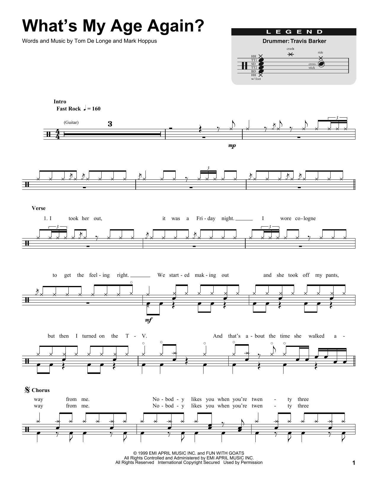 Download Blink 182 What's My Age Again? Sheet Music