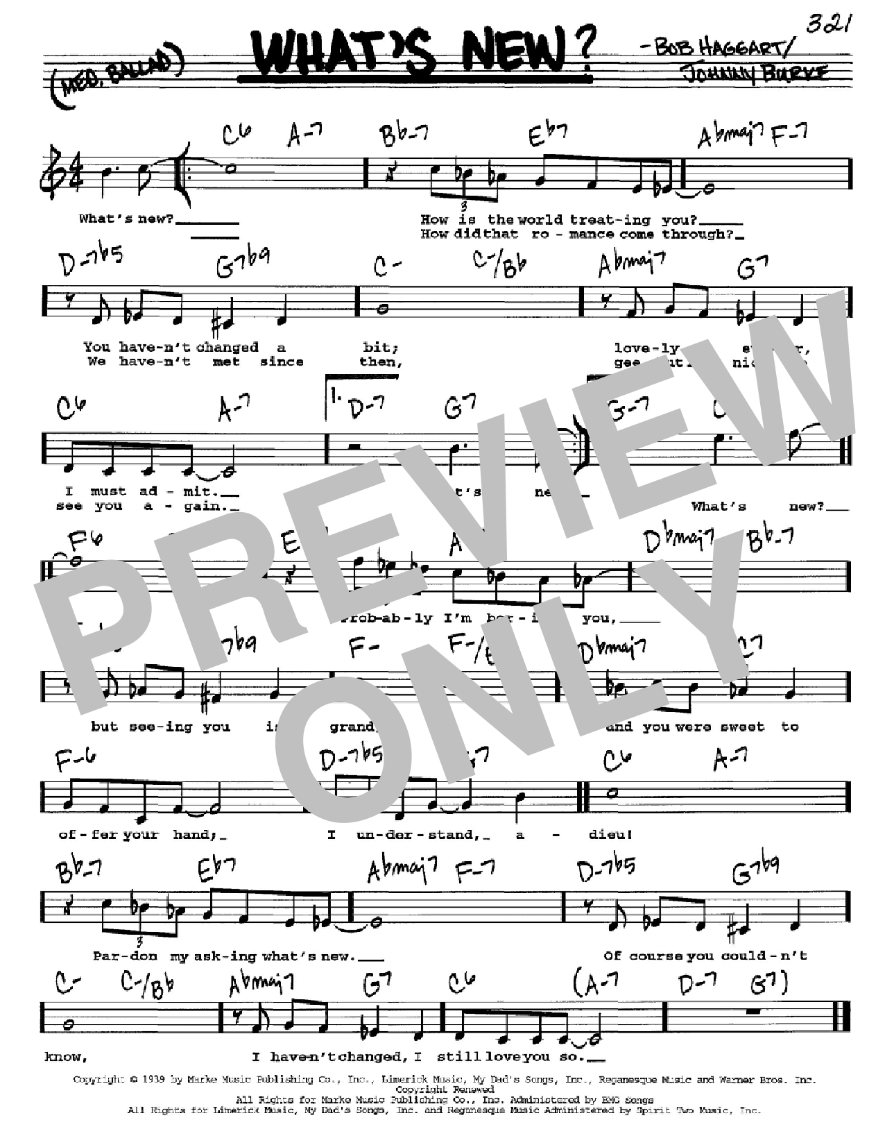 Download Johnny Burke What's New? Sheet Music